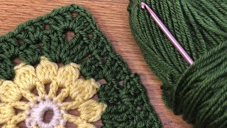 How to Crochet Flower Granny Square 😻👌 Free pattern