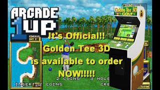 Golden Tee 3D Officially available to order from Arcade1Up RIGHT NOW!!!