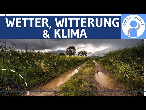 Wetter, Witterung &amp; Klima - Begriffe &amp; Unterschiede einfach erklärt - Klimasystem - Geografie