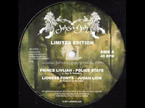 Prince Livijah/Lioness Fonts/Fitta Warri/Idren Reality ‎- Police State (Jahsouljah 12" ltd) Samples