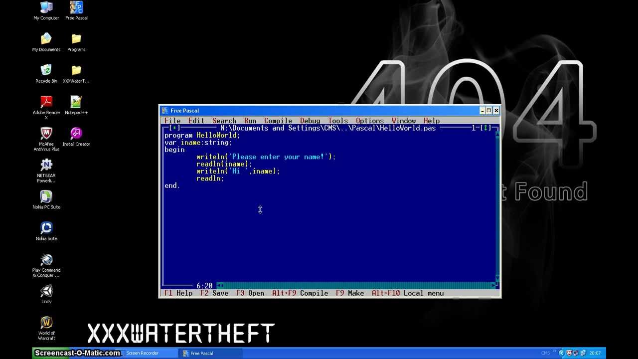 Pascal Tutorial 1 (Read and Write)
