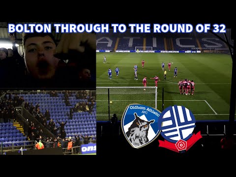 BOLTON ABSOLUTELY HAMMER OLDHAM ATHLETIC 6-2 IN THE VERTU TROPHY !!! MARCUS FORSS SCREAMER !!!