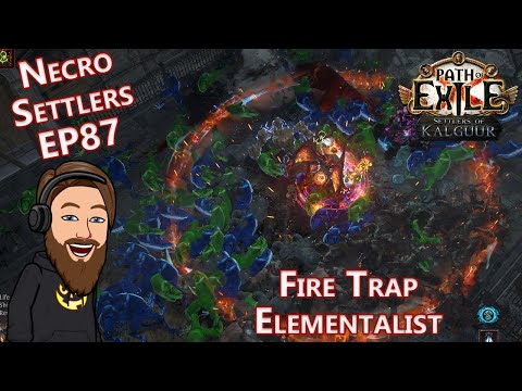 Mageblood Gearing, 50M Shipment & T17 Maps - Level 100 Fire Trap Elementalist - Necro Settlers EP 87