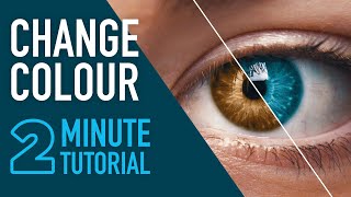 Change the eye colour in Photoshop #2MinuteTutorial