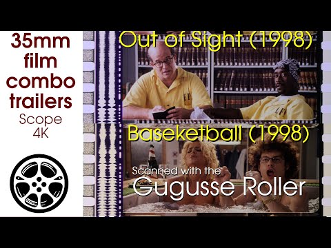 2 Trailers combo: Out of Sight (1998), Baseketball (1998) 35mm film trailer, scope 4K