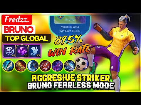Aggresive Striker, Bruno Fearless Mode [ Top 7 Global Bruno ] Fredzz. - Mobile Legends