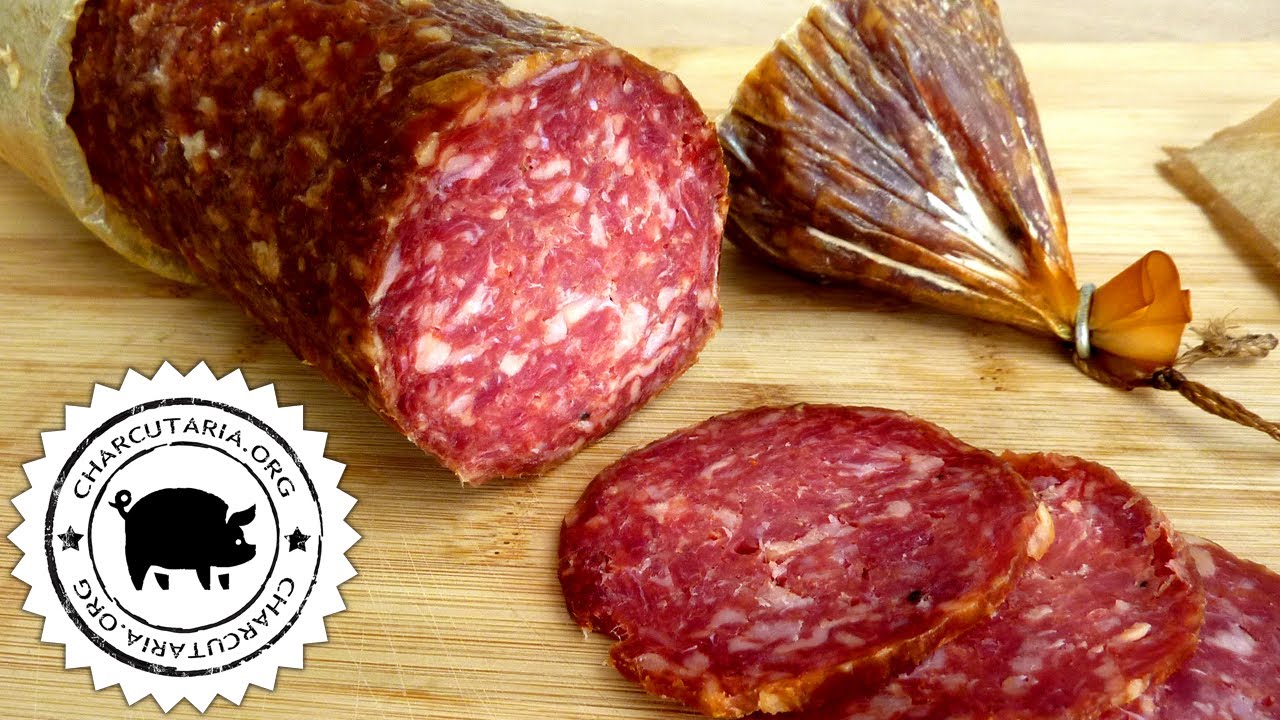 Smoked German Salami dry cured. curing meat. how to make smoked salami