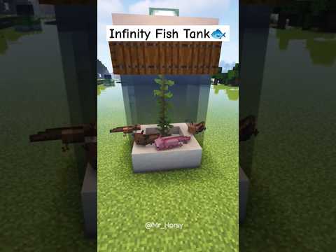 Mr. Horsy - Easy Infinity Fish Tank in Minecraft #minecraft #shorts #buildhacks #aquarium