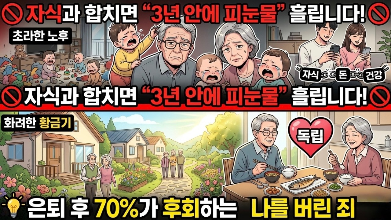 은퇴 후 자식과 합치면 3년 안에 돌이킬 수 없이 무너집니다 (합가 절대 반대)