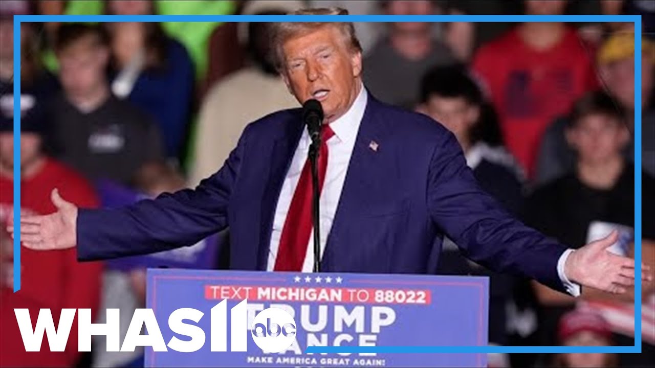 Trump claims the 2020 election was 'rigged' during campaign rally in Michigan