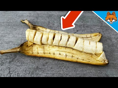 Con este Truco Secreto para cortar Plátano, sorprenderás a todos💥(Ingenioso)🤯