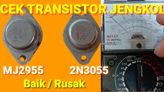 Download lagu CARA MENGUKUR TRANSISTOR JENGKOL 2N 3055 dan MJ 2955 dengan  Multimeter Analog mp3