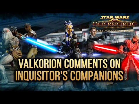 SWTOR Knights of The Fallen Empire - Valkorion comments on Inquisitor's Companions