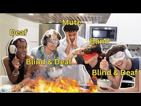 BLIND DEAF MUTE BAKING CHALLENGE *A DISASTER* (feat. @ChrisCotterr @steyeuh @lourdasprec)