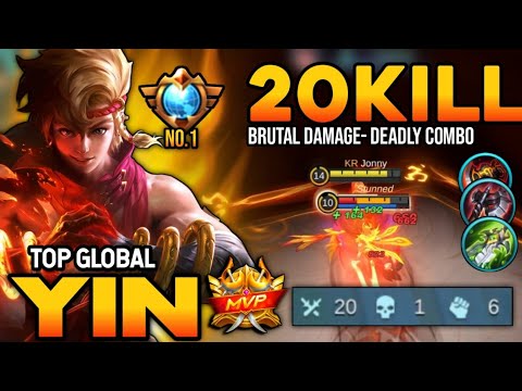 SUPREME NO.1 | YIN BEST BUILD 2022 | TOP GLOBAL YIN GAMEPLAY | MOBILE LEGENDS✓