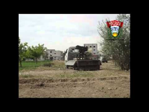 استهداف تجمعات قوات النظام في إدارة التسليح في حي باب شرقي في مدينة دمشق  بواسطة راجمة صواريخ لواء فجر الإسلام