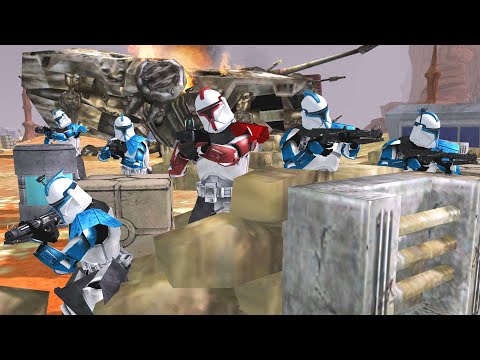 Clone Arc Troopers Land on GEONOSIS! - Men of War: Star Wars Mod Battle Simulator