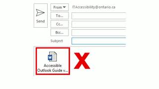 MS Outlook - Accessible Attachments