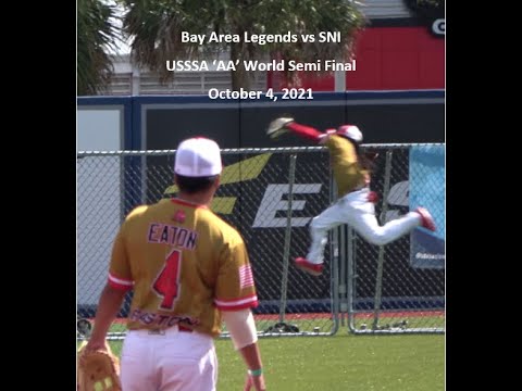 Condensed Game - 2021 USSSA 'AA' World Semifinal #2 - Bay Area vs SNI