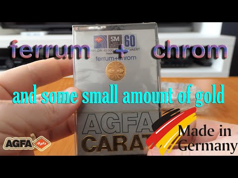 Unwrapping and testing AGFA Carat 60 SM from 1978 type III (FeCr) made in Germany audio tape 50fps!