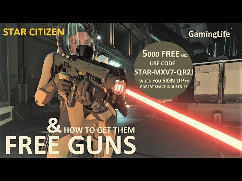 Star Citizen FREE HIDDEN GUNS IN GAME - Where to find them - Free Weapons closeUP and ShootTEST
