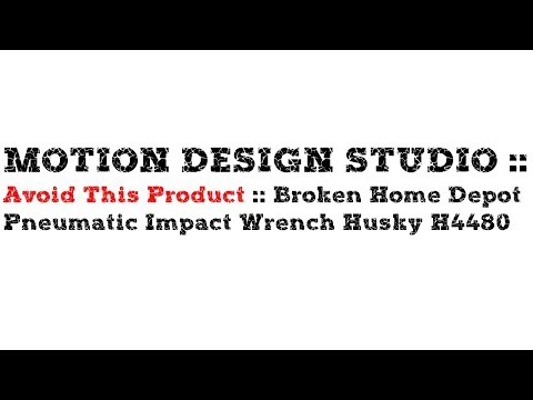Avoid This Product :: Broken Home Depot Pneumatic Impact Wrench Husky H4480
