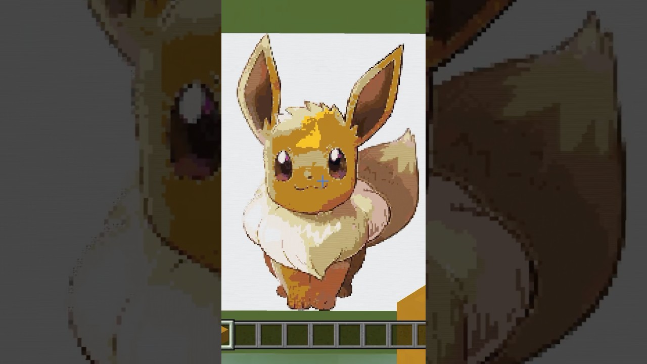 〇〇した人のイーブイ#Minecraft#マイクラ#マインクラフト #ピクセルアート # shorts#ポケモン#イーブイ