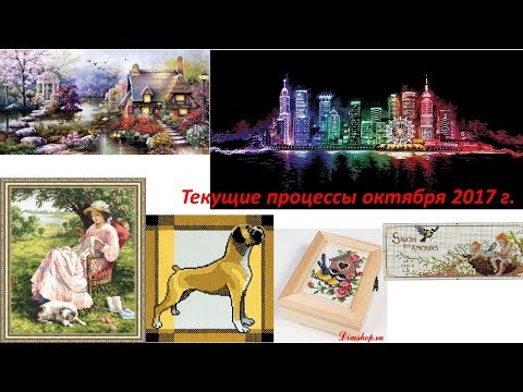 24.  Текущие процессы октября 2017 г , вышивка крестом