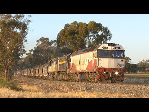 Australian Trains : Qube freights around Central Victoria