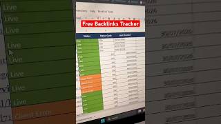 Live Backlinks Tracker Sheet