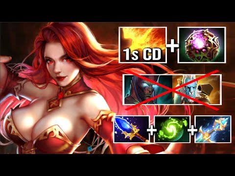 WTF 1 sec Dragon Slave +22% Spell Amp Lina Mid vs Hard Carry by Babyknight Epic Game 7.13 Dota 2