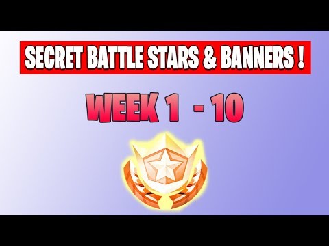ALL season 6 Secret Battle Star Locations From week 1 to 10 ( ALL WEEKS ) And BANNERS !