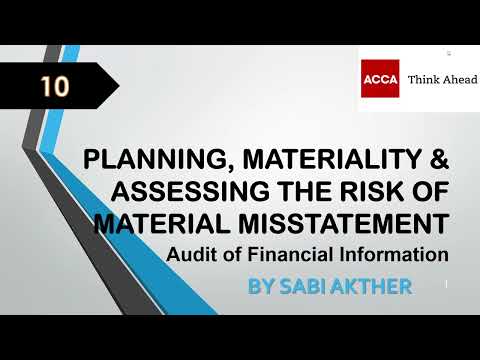 ACCA I Advanced Audit & Assurance (AAA) I Planning & Risk of Material Misstatement - AAA Lecture 10