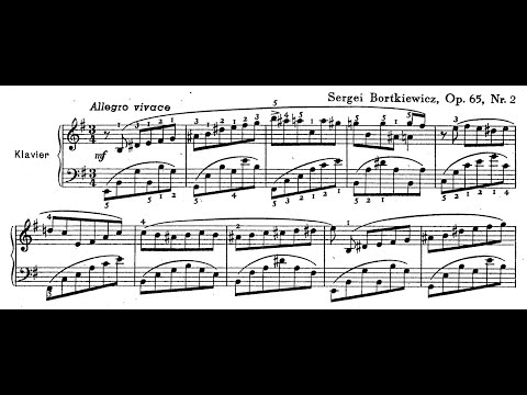Sergei Bortkiewicz - Vier Klavierstücke, Op. 65 No. 2, "Etude" - Cyprien Katsaris Piano