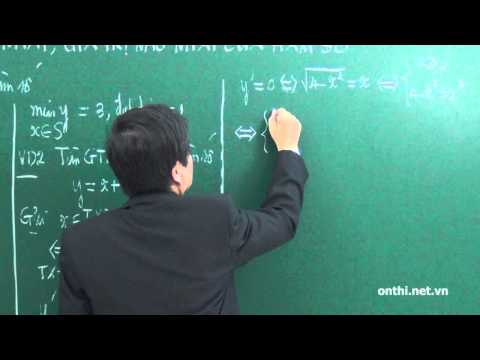 Chương 1-Bài 5-Giá trị lớn nhất và nhỏ nhất của hàm số