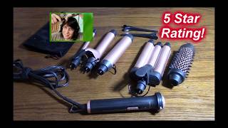 WIFE LOVES THIS PRODUCT! Wavytalk Curling Iron Set with 5 Interchangeable Barrels!