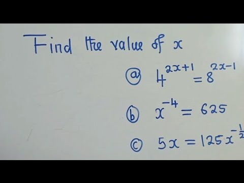 Equations involving Indices