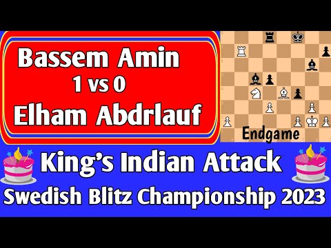 Bassem Amin vs Elham Abdrlauf || Swedish Blitz Championship, 2023 #chess #chessgame #chessmate