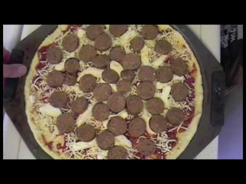 Sausage Pizza Recipe With Dough and Sauce Made From...