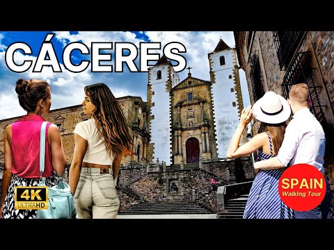 🇪🇦[4K 60fps] CÁCERES 🏰 A Walled Medieval City where Time Stood Still - Extremadura, Spain
