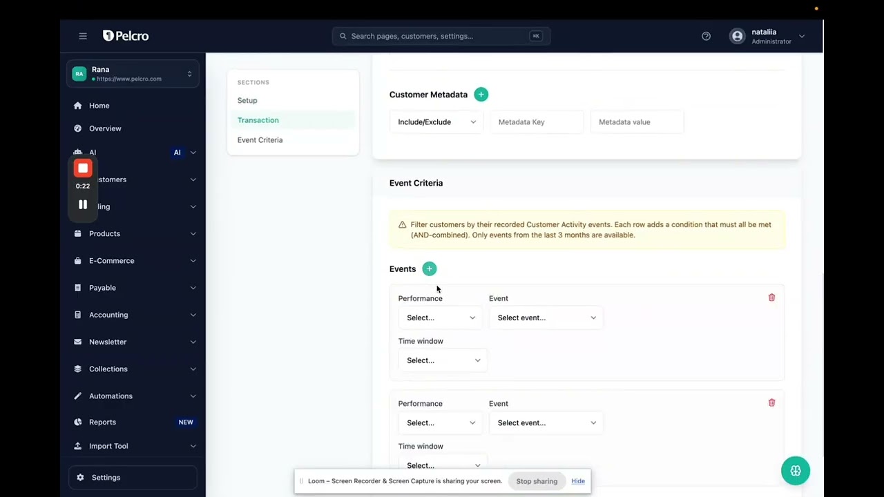Customer Activity Dashboard Automations