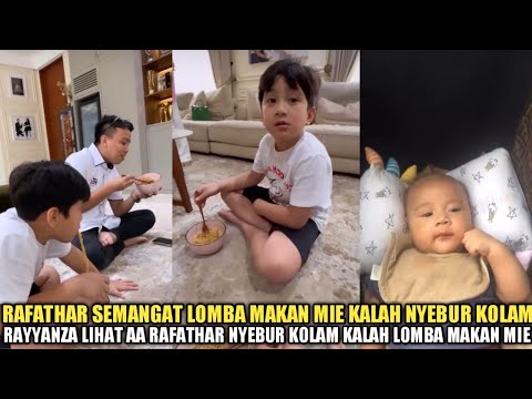 RAFATHAR SEMANGAT LOMBA MAKAN MIE GORENG SAMA DUTA BESTIE INDONESIA KALAH NYEBUR KOLAM