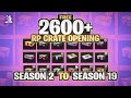 Free 2600+ RP Crates opening | Season 2-18 | 20x Royal Pass Giveaway