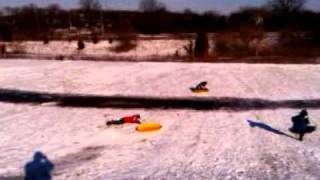Sledding on a nice hill!