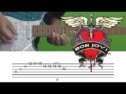 Bon Jovi - Livin' on a Prayer (Guitar Solo) Lesson with Tabs!