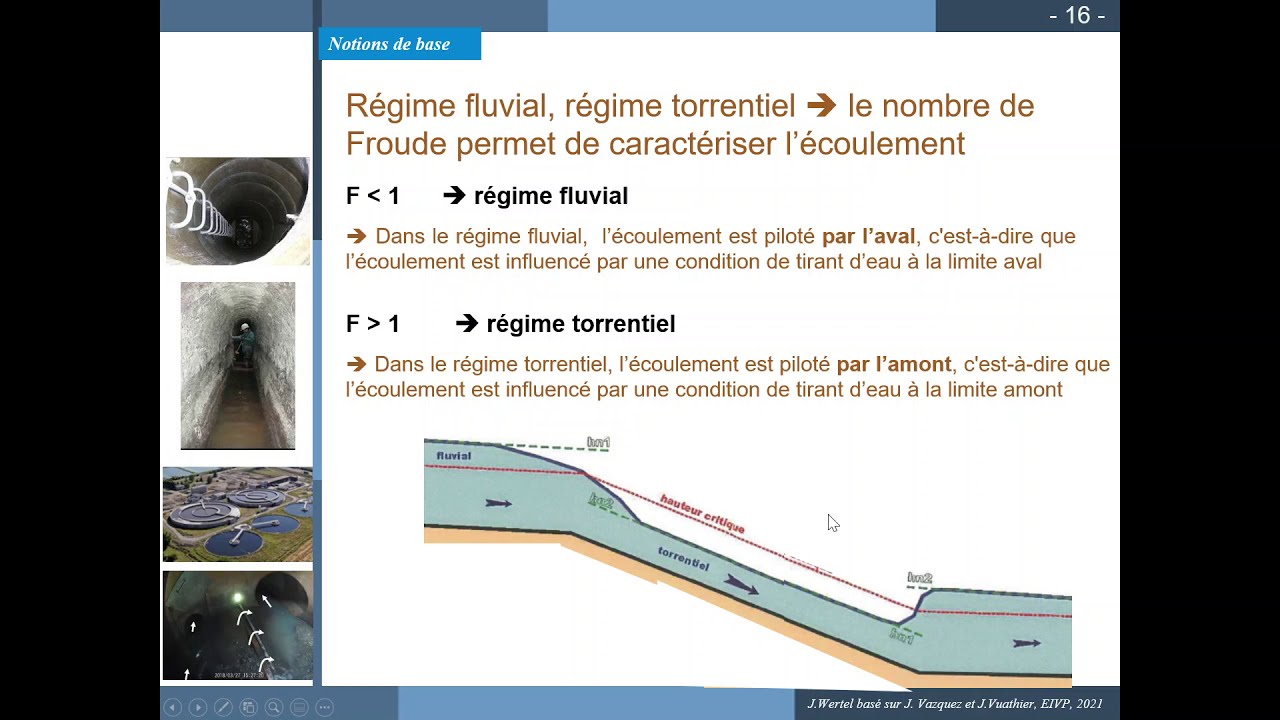 Cours assainissement - partie 1 - régimes d'écoulement