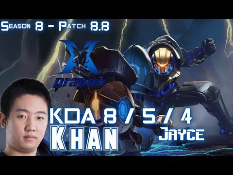 KZ Khan JAYCE vs JAX Top - Patch 8.8 KR Ranked