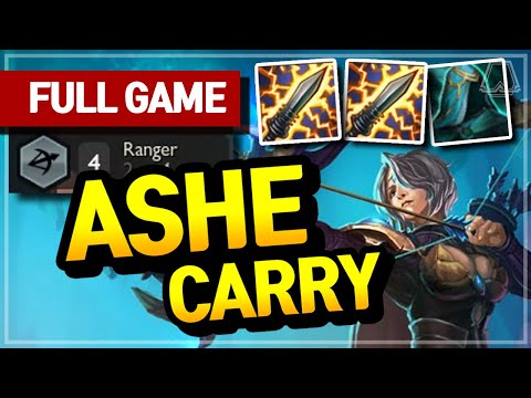 Ashe Carry (4 Rangers Comp) - Teamfight Tactics Full Game | TFT | Diamond