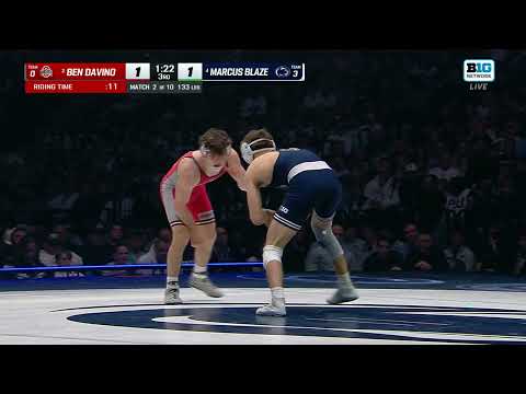 133 lbs: Ohio State's Ben Davino vs. Penn State's Marcus Blaze | Penn State Wrestling