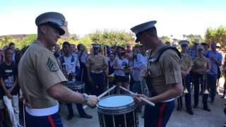 #SFBandChallenge15: Benicia Drumline VS 1st Marine Division